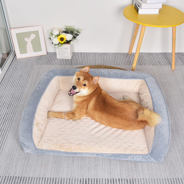 TOP-18317 Multi-size Soft Plush Orthopedic Bolster Dog Bed