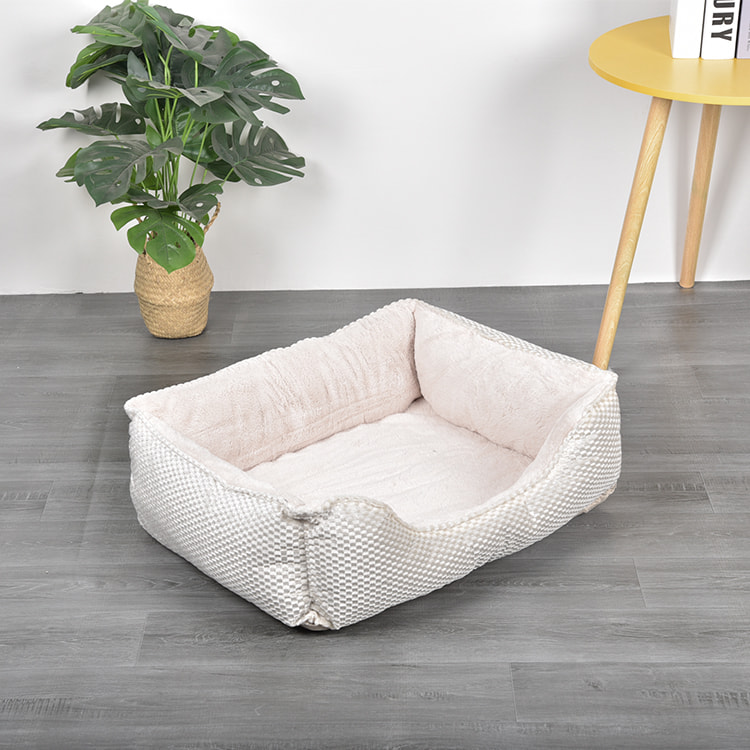 TOP-11612 Solid Color Anti-slip Orthopedic Foam Dog Bed