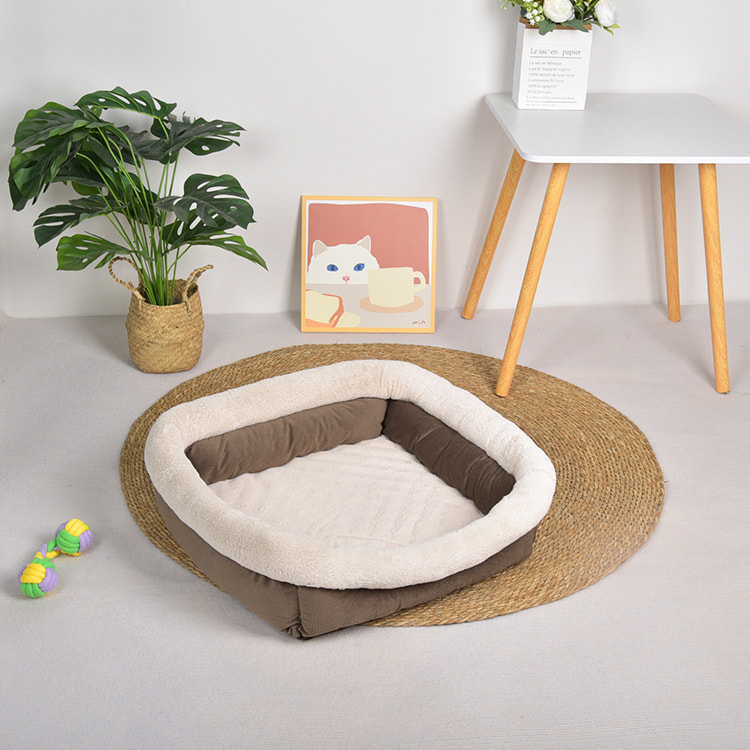 TOP-13168 Durable Rectangle Anti-slip Calming Dog Bed