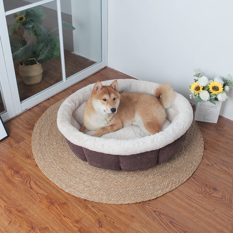 TOP-10493 Multi-Color Warm Round Orthopedic Pet Bed