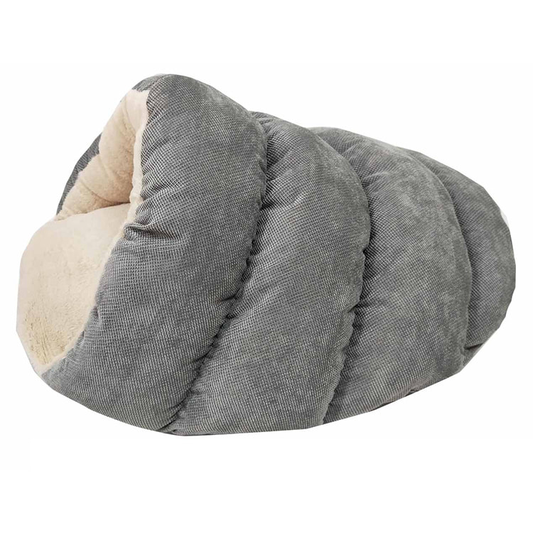 TOP-15956 Warm Plush Durable Half Open Cat Cave Bed